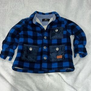 7 for all Mankind Infant Sherpa Lined Flannel Sz 0-3